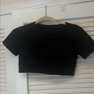 NVGTN Black Short Sleeve Crop Top